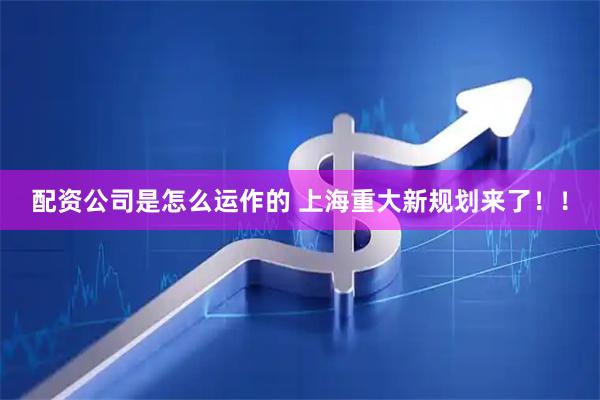 配资公司是怎么运作的 上海重大新规划来了！！