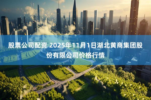 股票公司配资 2025年11月1日湖北黄商集团股份有限公司价格行情