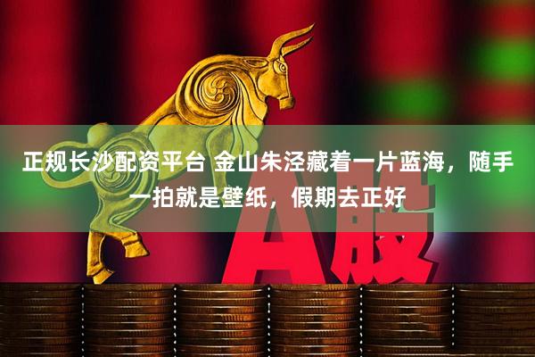 正规长沙配资平台 金山朱泾藏着一片蓝海，随手一拍就是壁纸，假期去正好